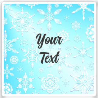 Crystal Snowflakes Pattern Sticker