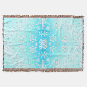 Crystal Snowflakes Pattern Throw Blanket