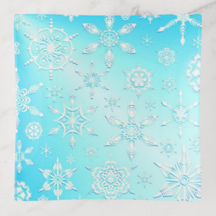 Crystal Snowflakes Pattern Trinket Tray