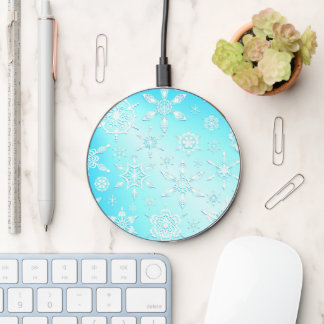 Crystal Snowflakes Pattern Wireless Charger
