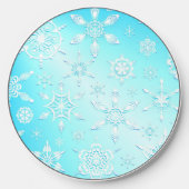 Crystal Snowflakes Pattern Wireless Charger (Front)