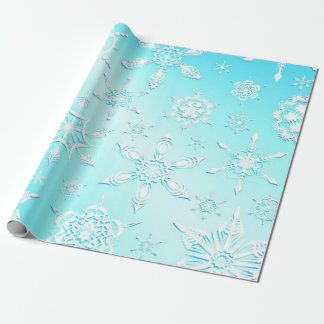 Crystal Snowflakes Pattern Wrapping Paper