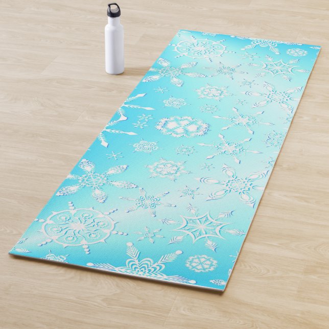 Crystal Snowflakes Pattern Yoga Mat (In Situ)