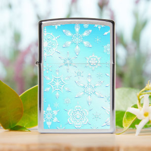 Crystal Snowflakes Pattern Zippo Lighter
