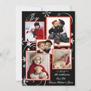Crystal Snowflakes Photo Holiday Card