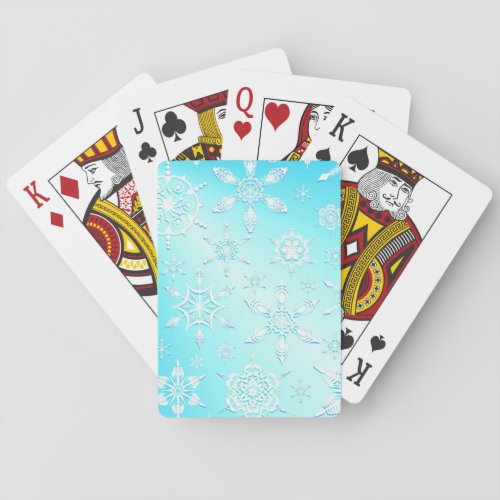 Crystal Snowflakes Playing Cards