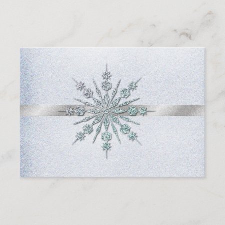 Crystal Snowflakes Winter Wedding Rsvp