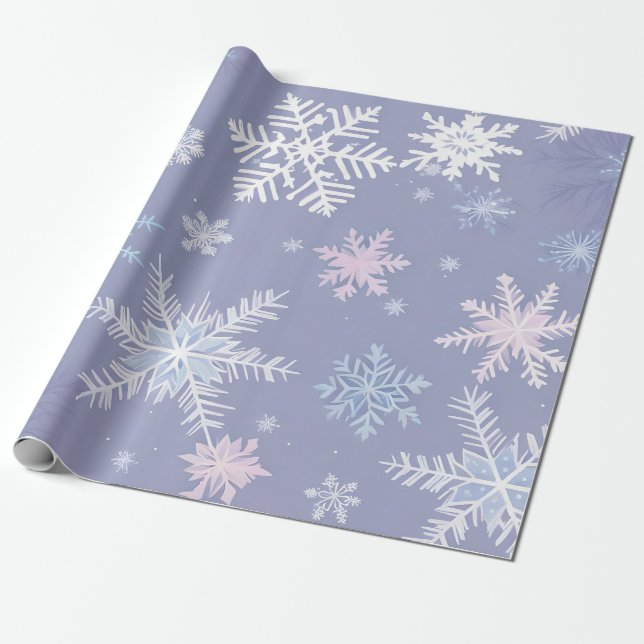 crystal snowflakes wrapping paper (Unrolled)