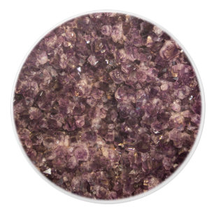 Crystal Sphere Amethyst Crystals Ceramic Knob