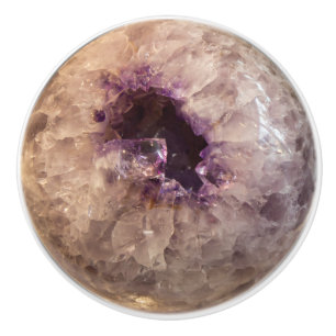 Crystal Sphere Amethyst Healing Crystals Ceramic Knob