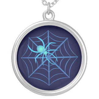 Crystal Spider Silver Plated Necklace