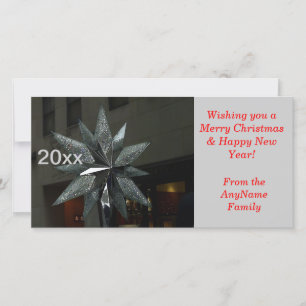 Crystal Star Yearly Holiday Photo Card