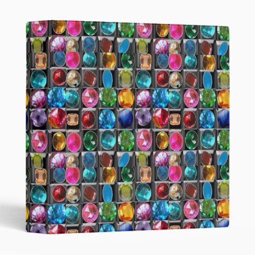 Crystal Stone Jewel Pattern Binder