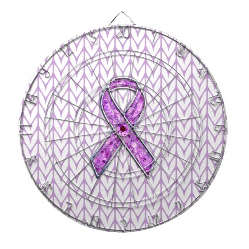 Crystal Style Pink Ribbon Awareness Knit Dart Board