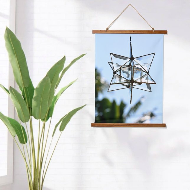 Crystal Suncatcher Blue Sky Modern Photographic Hanging Tapestry (Creator Uploaded)