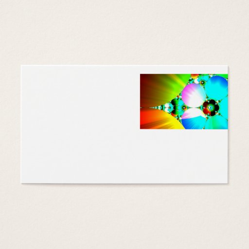 Customizable Crystal Sunrise - Abstract Fractal Rainbow Business Card Template