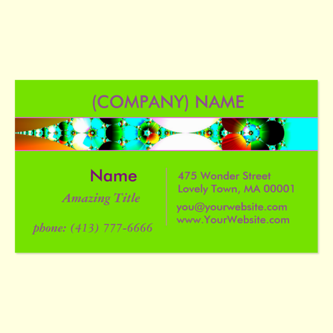 Crystal Sunrise, Abstract Fractal Rainbow 2 Double-Sided Standard Business Cards (Pack Of 100)