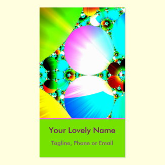 Crystal Sunrise, Abstract Fractal Rainbow Double-Sided Standard Business Cards (Pack Of 100)