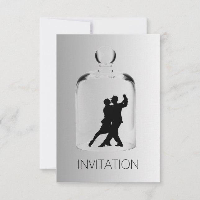 Crystal Tango Night Club Party Vip Invitation (Front)