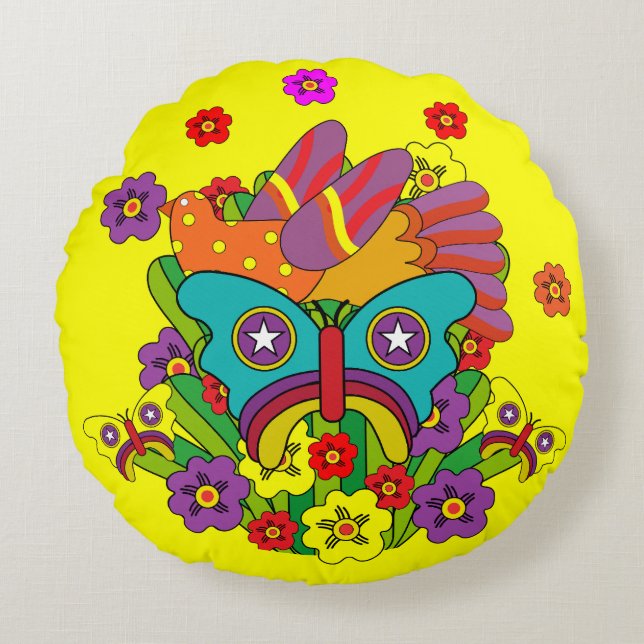 Crystal Tipps and Alistair Round Pillow (Front)