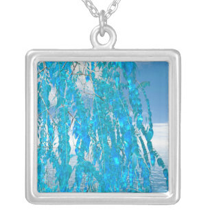 Crystal Tree Canopy Silver Plated Necklace