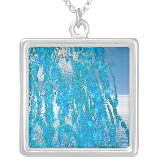 Crystal Tree Canopy Silver Plated Necklace (Front)