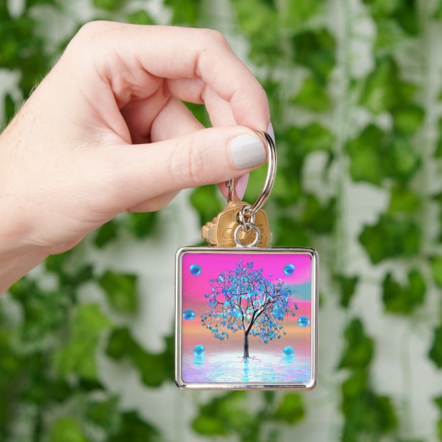 Crystal Tree Sunrise Keychain (Hand)