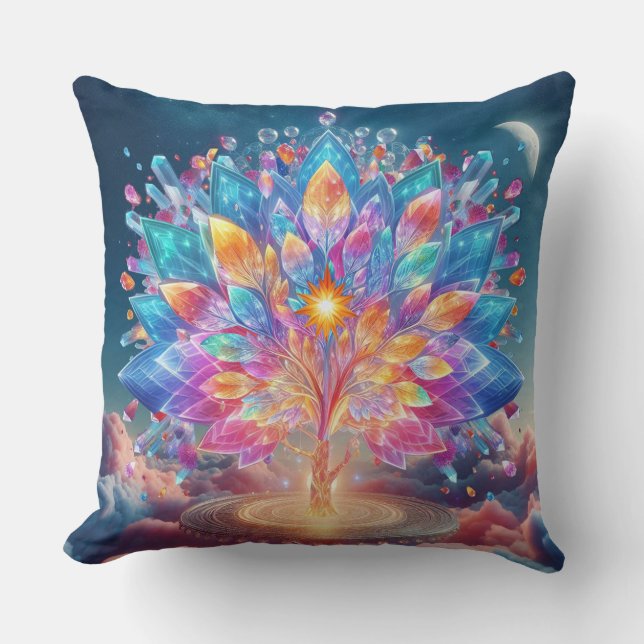 Crystal Tree Throw Pillow (Front)