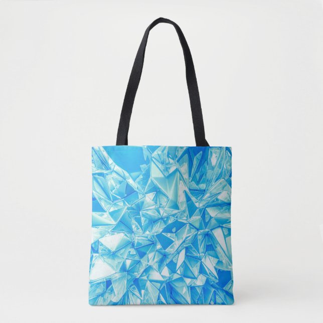 Crystal triangle, 3D rendered background. Tote Bag (Front)
