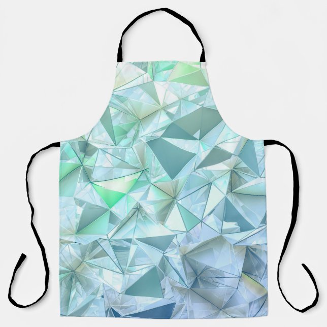Crystal triangle background. apron (Front)