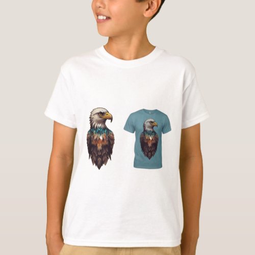 Crystal Vision Eagle Emblem T_Shirt Designs