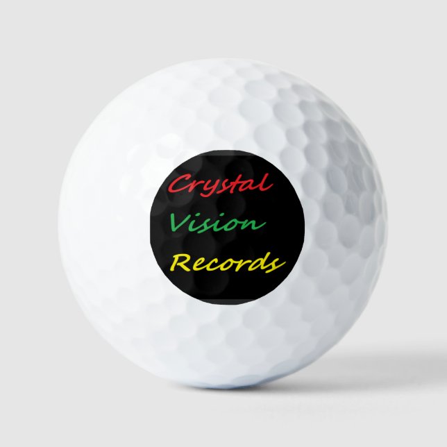 crystal vision records golf balls (Front)