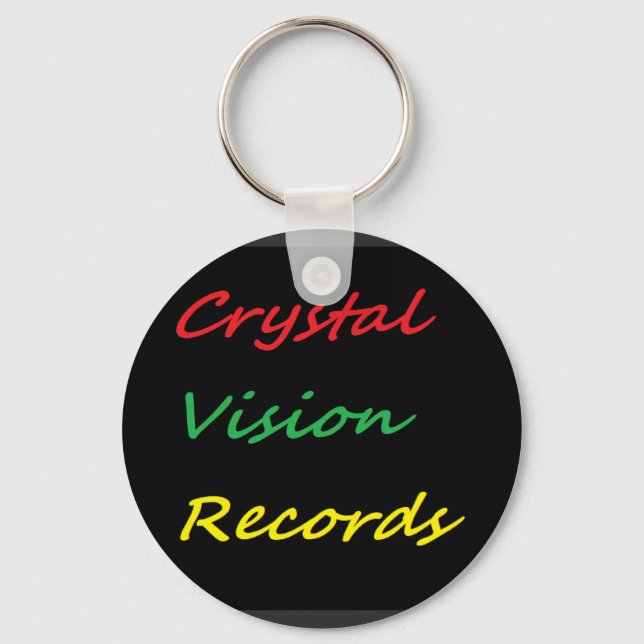 crystal vision records tshirts keychain (Front)