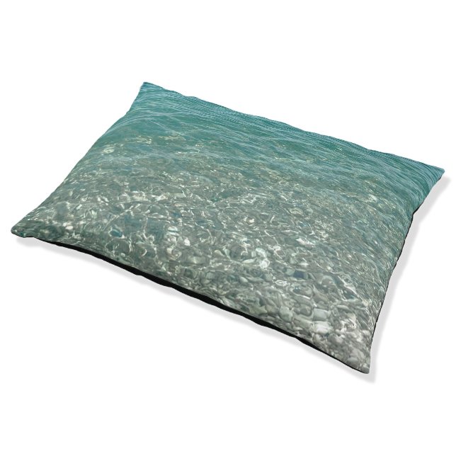 Crystal Water Beach Vibe Pet Bed (Angled)