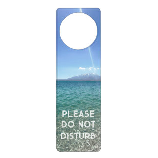 Crystal Water View Blue Sky Beach Vibe Peaceful Door Hanger