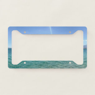 Crystal Water View Blue Sky Beach Vibe Peaceful License Plate Frame