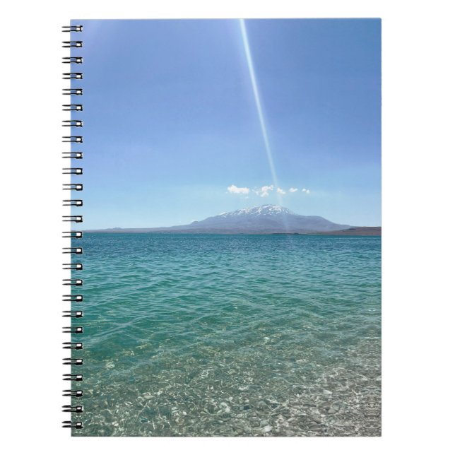 Crystal Water View Blue Sky Beach Vibe Peaceful Notebook (Front)