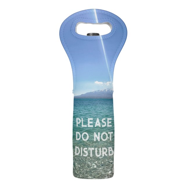 Crystal Water View Blue Sky Beach Vibe Peaceful Wine Bag (Front)