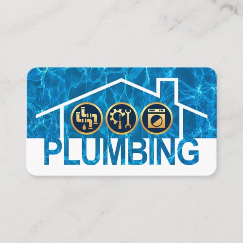 Crystal Waters Home Plumbing Silhouette Business Card