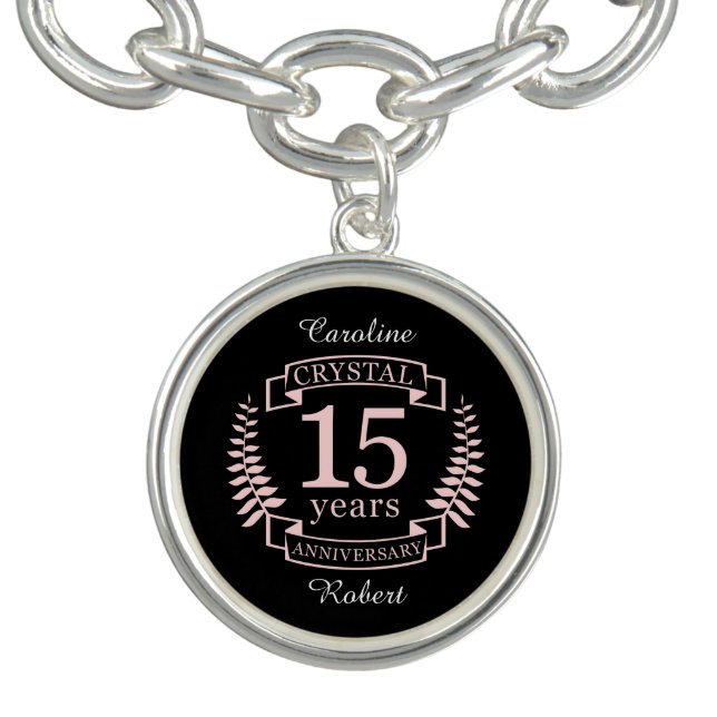 Crystal wedding anniversary 15 years bracelet (Design)