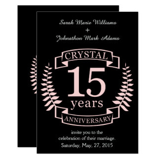  15 Year Wedding Anniversary Invitations  Announcements  