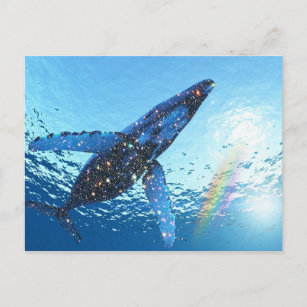 Crystal Whale Art Postcard