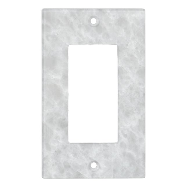 Crystal White Stone Pattern Background - Elegant Light Switch Cover (Front)