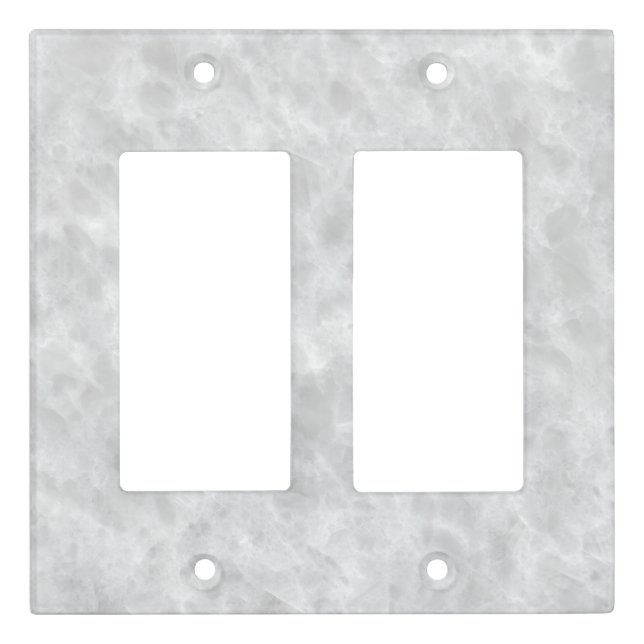 Crystal White Stone Pattern Background - Elegant Light Switch Cover (Front)