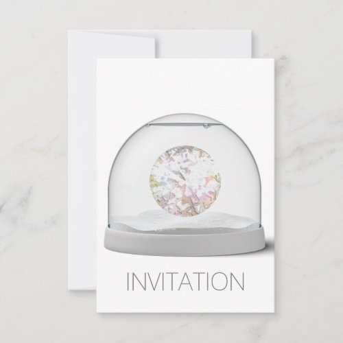 Crystal White Swarovski Club Party Vip Invitation