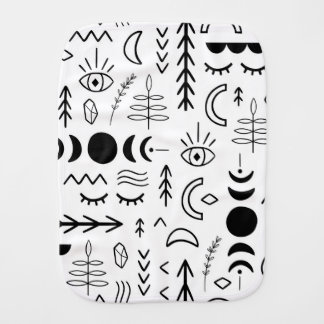 Crystal Witchy Spellbound Moonchild Baby Burp Cloth
