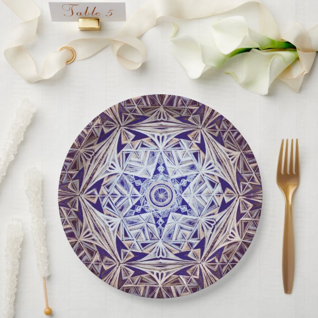 Crystal World Paper Plates (Wedding)