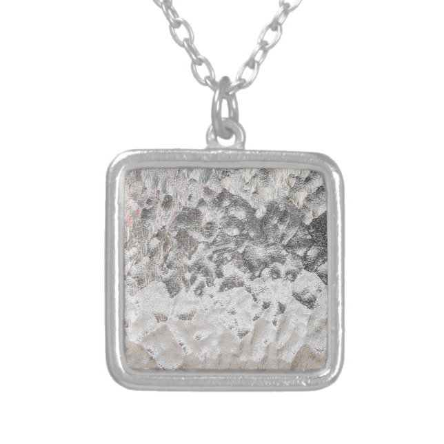 crystalezed silver plated necklace (Front)