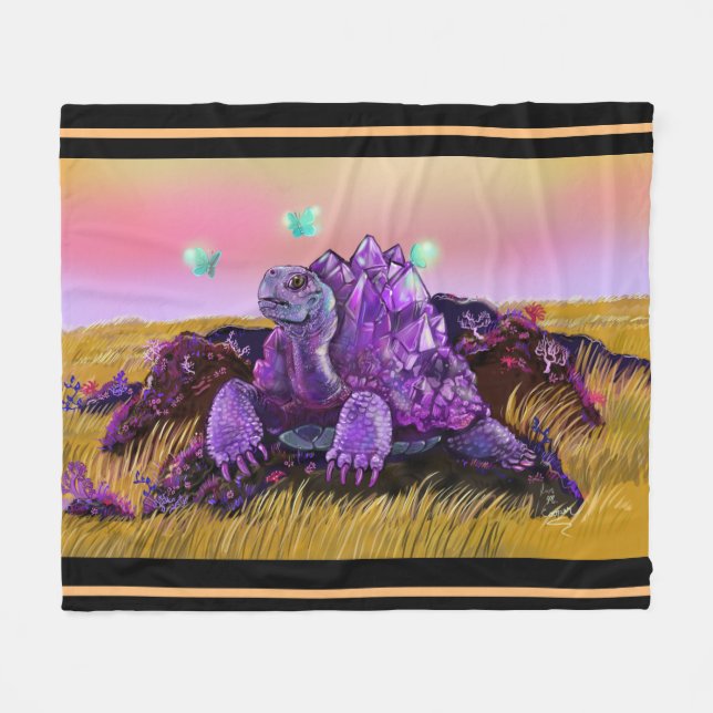 Crystaline Tortoise Fleece Blanket (Front (Horizontal))