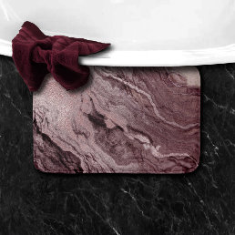 Crystalized Mauve Agate | Dusty Rose Pink Marble Bath Mat
